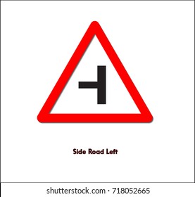 Road sign,Side road left