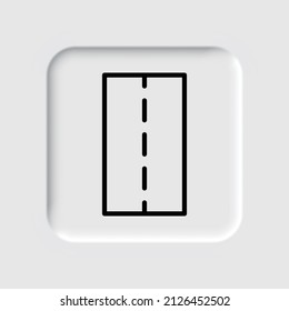 Road simple icon vector. Flat desing. Neumorphism design.ai