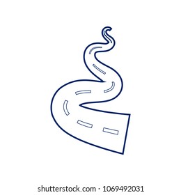 Road simple sign. Vector. Flat style black icon on white.