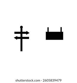 Road sing black tools with illustration