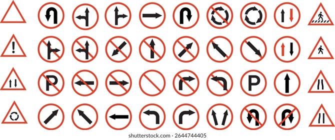 road sings design vector set