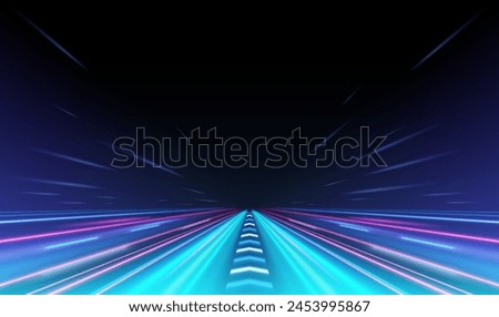 Road speed motion light effect background