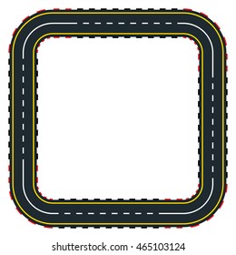 Road square, vector art and illustration.