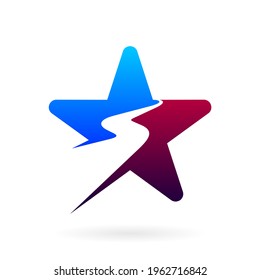 road star logo vector symbol