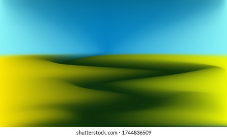 Camino en las estepas de Ucrania - fondo abstracto y degradado con relleno colorido. 
