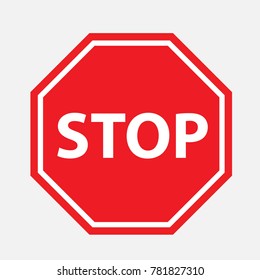 road stop sign icon vector eps10 white background