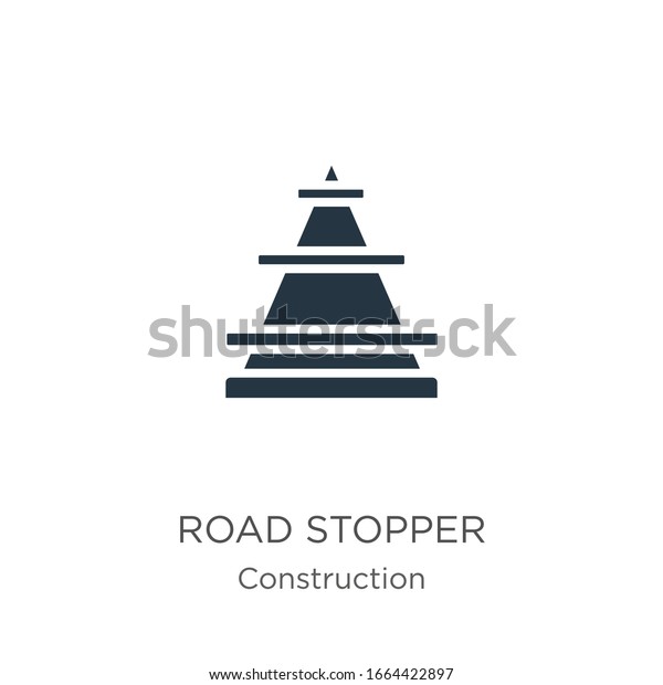 Road stopper icon vector. Trendy flat road stopper
icon from construction collection isolated on white background.
Vector illustration can be used for web and mobile graphic design,
logo, eps10