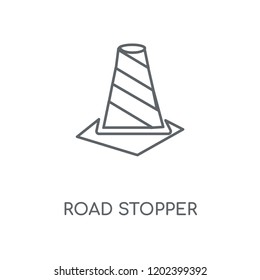 Road Stopper linear icon. Road Stopper concept stroke symbol design. Thin graphic elements vector illustration, outline pattern on a white background, eps 10.