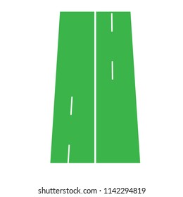 Road, street with asphalt. Highway. Vector illustration