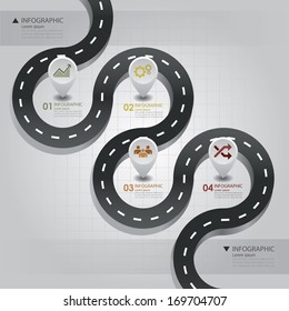 Road & Street Business Infographic Design Template