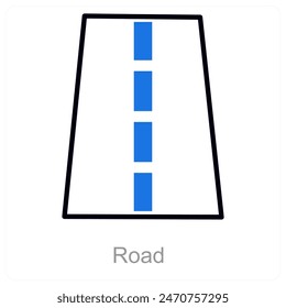 Road and street icon concept