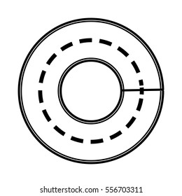 road street isolated icon vector illustration design
