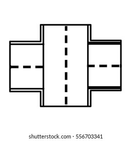road street isolated icon vector illustration design