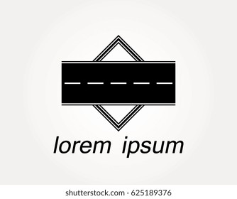 road street logo template design