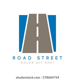 Road street template design for logo