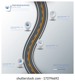 Road & Street Traffic Sign Business Infographic Design Template