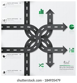 Road And Street Traffic Sign Business Infographic Design Template