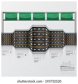 Road And Street Traffic Sign Business Infographic Design Template