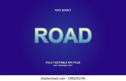 road style editable text effect