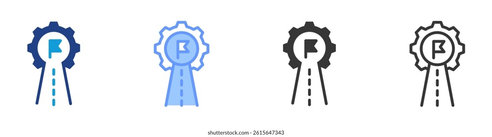 Road To Success icon set multiple style collection
