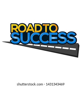 Road to success icon stock-vector.