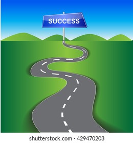 Road to Success.Vector illustration
