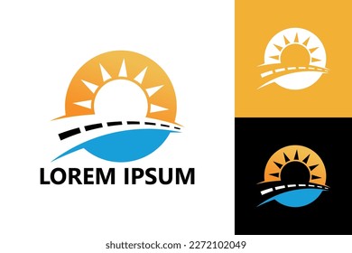Design des Straßen- und Sonnenlogos