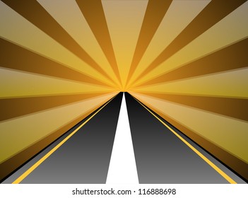Road to the sun Vector