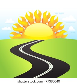 road in sunny day