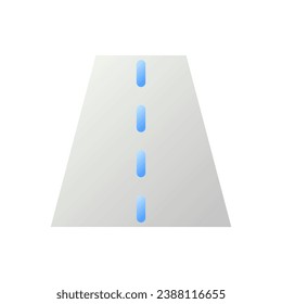 Road surface flat gradient two-color ui icon. Roadway markings. Highway. Interstate route. Simple filled pictogram. GUI, UX design for mobile application. Vector isolated RGB illustration
