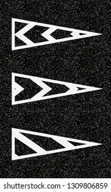 Road surface marking. Vector illustration. The texture of the asphalt.