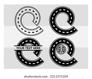 Road SVG Bundle, Highway, Bending Svg, Circut Cut Files Silhouette, Curved Road Svg, Asphalt Road Svg, Road Silhouette,  Clipart, Vcetor, Outline, Eps, Cut file