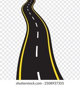 Road symbol, icon. Straight road in perspective. Traffic, transportation, driving concept icon. Road Icon, Vector Road Icon Eps10.