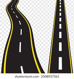 Road symbol, icon. Straight road in perspective. Traffic, transportation, driving concept icon. Road Icon, Vector Road Icon Eps10.
