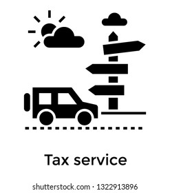 Road tax glyph vector icon 