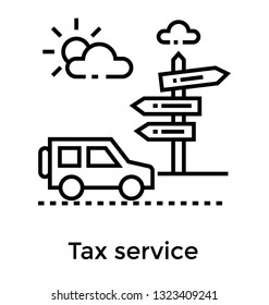 Road tax line vector icon 