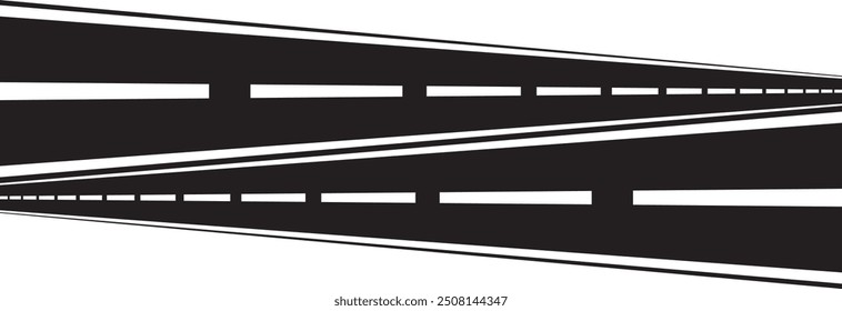  Plantilla de carreteras. Ilustración vectorial de carretera sinuosa. Marca inconsútil de la carretera aislada en el diseño de fondo eps 10 