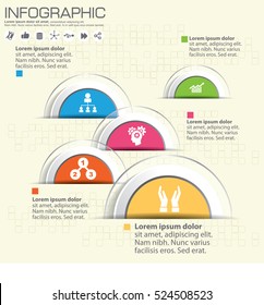 Road timeline infographic design template with color icons. Vector illustration for workflow layout, diagram, number options, web design.