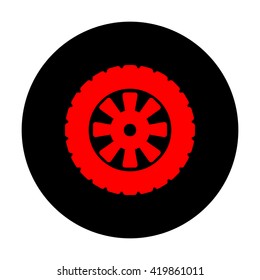 Road tire icon