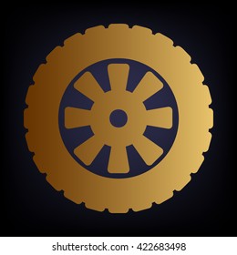Road tire icon