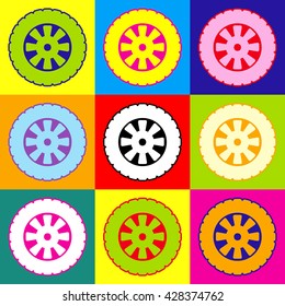 Road tire icon