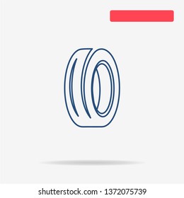 Road tire icon. Vector concept illustration for design.