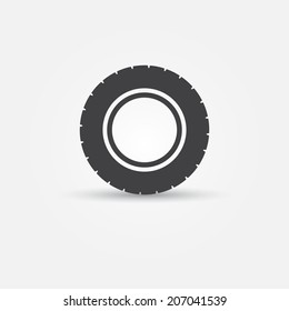 Road tire vector icon - transportation minimal symbol 