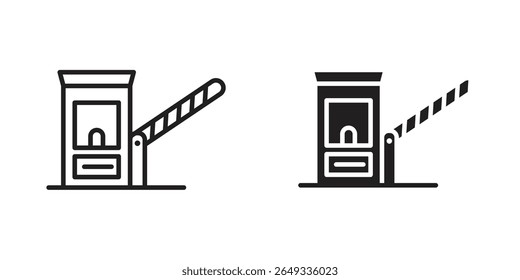 Ícone de pedágio rodoviário Ilustrações de design. ícones da Web editáveis