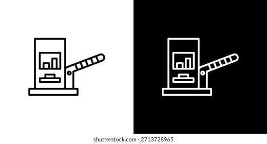 Road toll icon, outline vector sign, logo design download
