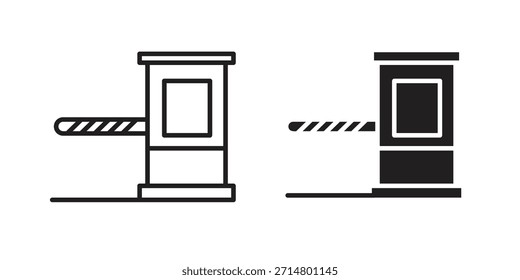 Symbolpaket für Straßenbenutzungsgebühren. Flaches Vektorsymbol-Designelement.