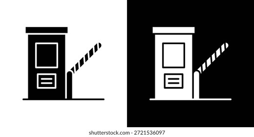Road toll Symbol Silhouette Vektor flache Illustration Design Pack.