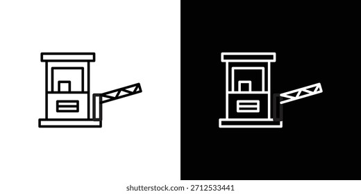 Road toll icon. Simple flat symbol. Perfect Black outline pictogram illustration