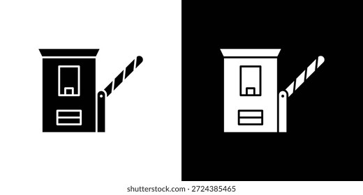 Straßennutzungssymbol einfache grafische Illustrationen. Schwarz-weiße Silhouette Vektor