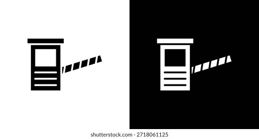 Road toll icon. Simple high quality pictogram. Modern solid style